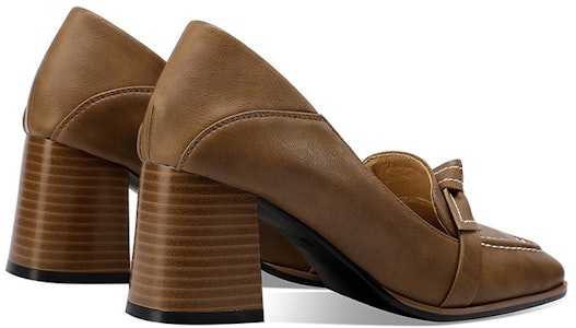 (W) 루이자 바르셀로스 리본 블록힐 (브라운) X901226 Shop (W) 루이자 바르셀로스 리본 블록힐 (브라운) X901226