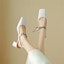 Order (Women) Luiza Barcelos Square Toe 'Beige Chunky Heel' X901323