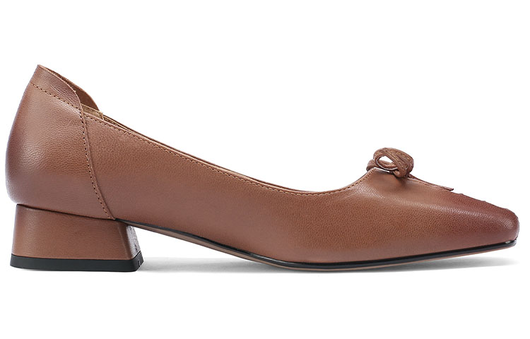 Order (W) Luiza Barcelos Tacón Cuadrado con Lazo 'Marrón' X900955