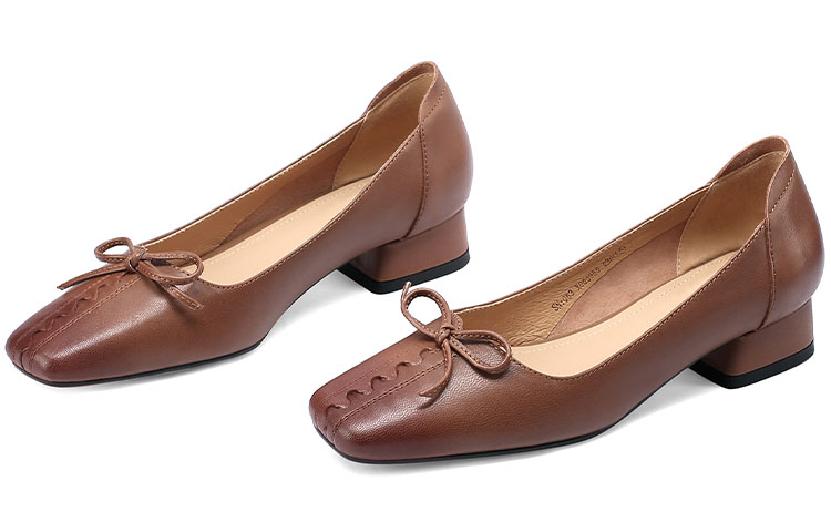 Shop (W) Luiza Barcelos Tacón Cuadrado con Lazo 'Marrón' X900955