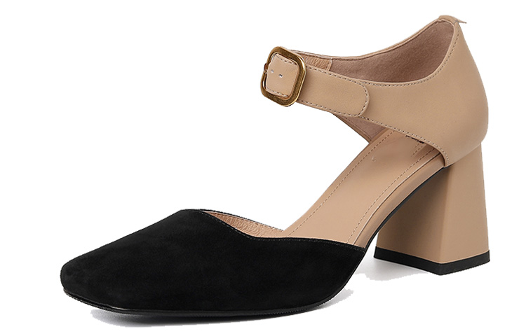 (Women) Luiza Barcelos Square Toe Chunky Heel 'Apricot' X901326