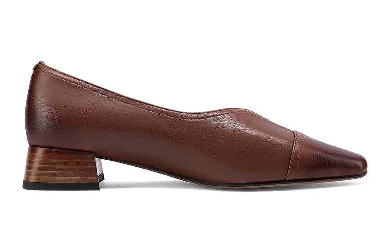 (W) Luiza Barcelos Square Toe Chunky Heel 'Brown Elegance' 圖 2