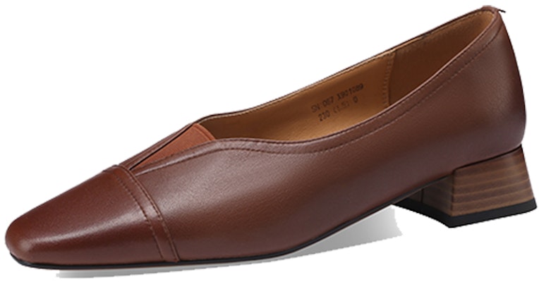 (Women) Luiza Barcelos Square Toe Chunky Heel 'Brown Elegance' X901089 Lookbook (Women) Luiza Barcelos Square Toe Chunky Heel 'Brown Elegance' X901089