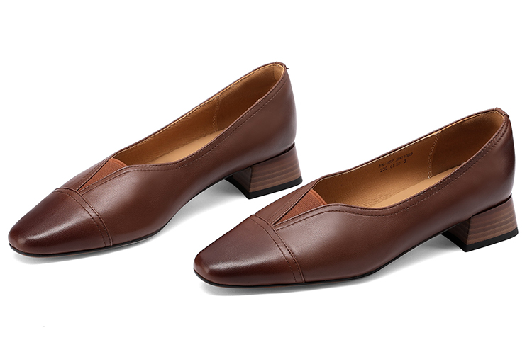 (W) Luiza Barcelos Square Toe Chunky Heel 'Brown Elegance' 圖 4