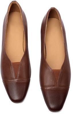 (Women) Luiza Barcelos Square Toe Chunky Heel 'Brown Elegance' X901089 Purchase (Women) Luiza Barcelos Square Toe Chunky Heel 'Brown Elegance' X901089