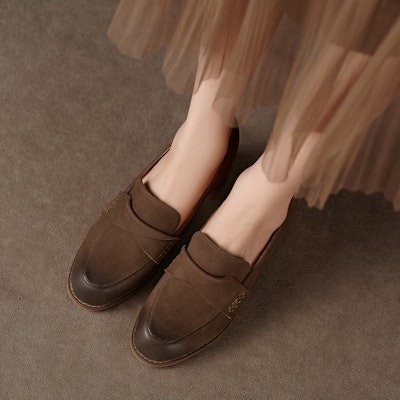 (W) Luiza Barcelos Square Toe Chunky Heel 'Retro Brown' Sepatu Hak Tebal Cokelat Retro X901908 Order (W) Luiza Barcelos Square Toe Chunky Heel 'Retro Brown' Sepatu Hak Tebal Cokelat Retro X901908