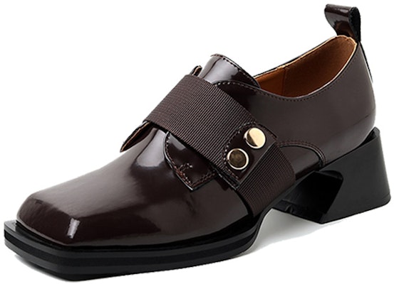 (W) "Luiza Barcelos Tacón Grueso con Banda Elástica y Punta Cuadrada 'Temperamento Marrón'" X900568 Buy (W) "Luiza Barcelos Tacón Grueso con Banda Elástica y Punta Cuadrada 'Temperamento Marrón'" X900568