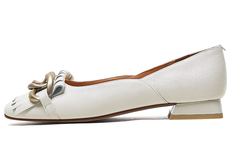 (Women) Luiza Barcelos Square Toe Flat 'Light Leather' X901048