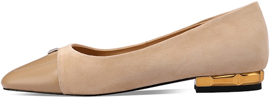 (Women) Luiza Barcelos Square Toe Patchwork 'Apricot' XWP1SK0167 (Women) Luiza Barcelos Square Toe Patchwork 'Apricot' XWP1SK0167