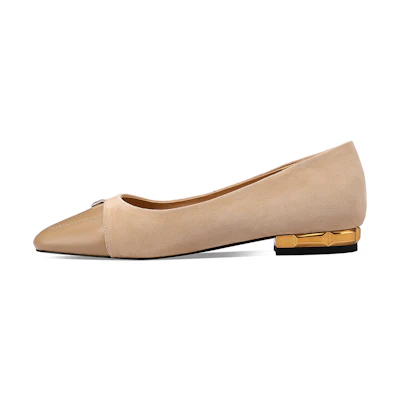 (W) Luiza Barcelos Square Toe Patchwork 'Apricot'