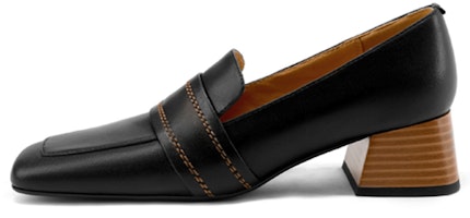 (Women) Luiza Barcelos Square Toe Retro Chunky Heel 'Black' X901897 (Women) Luiza Barcelos Square Toe Retro Chunky Heel 'Black' X901897