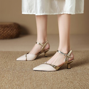 (W) Stiletto Luiza Barcelos 'Beige & Emas' XWP1SK0660 Order (W) Stiletto Luiza Barcelos 'Beige & Emas' XWP1SK0660