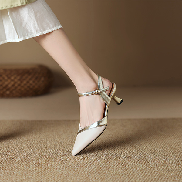 Lookbook (W) (女性用) ルイザ・バルセロス スティレット 'ベージュ & ゴールド' XWP1SK0660 XWP1SK0660