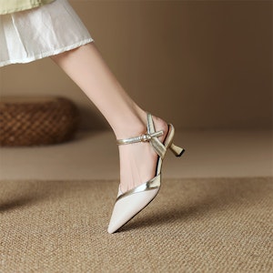 (W) Stiletto Luiza Barcelos 'Beige & Emas' XWP1SK0660 Lookbook (W) Stiletto Luiza Barcelos 'Beige & Emas' XWP1SK0660