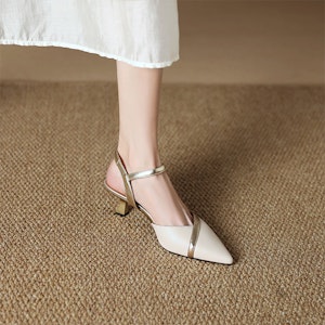 (W) Stiletto Luiza Barcelos 'Beige & Emas' XWP1SK0660 Purchase (W) Stiletto Luiza Barcelos 'Beige & Emas' XWP1SK0660
