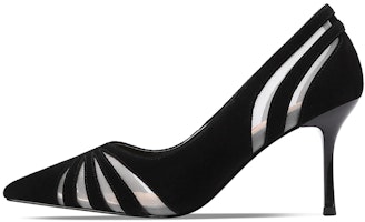 (Women) Luiza Barcelos Stiletto 'Black Fashion Hollow Pointed Toe' XWP1SK0600 (Women) Luiza Barcelos Stiletto 'Black Fashion Hollow Pointed Toe' XWP1SK0600