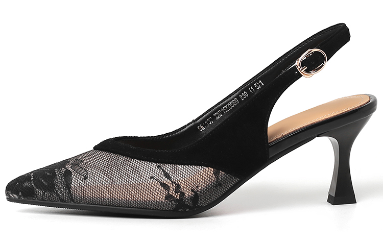 (Women) Luiza Barcelos Stiletto 'Black Lace Embroidery' XWP1SK0569