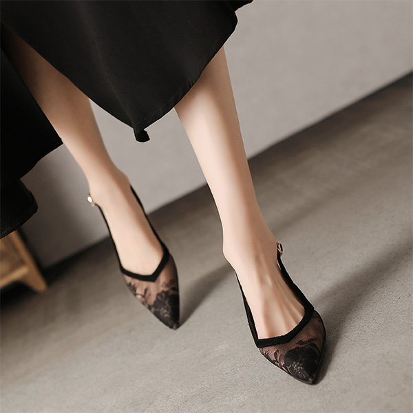 Order (Women) Luiza Barcelos Stiletto 'Black Lace Embroidery' XWP1SK0569