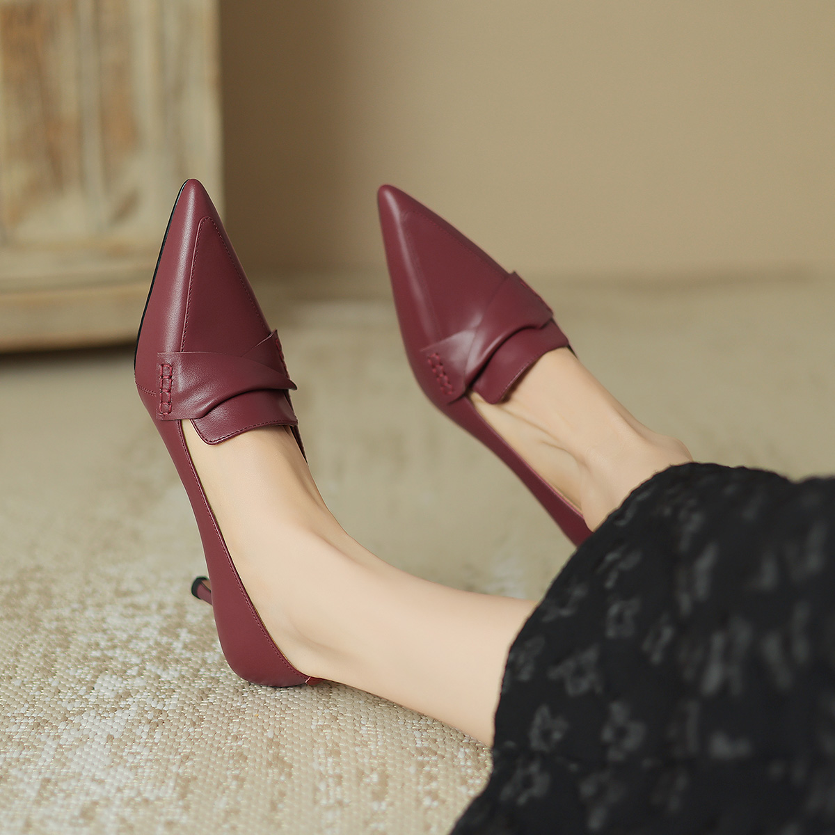 Order (Women) Luiza Barcelos Stiletto 'Burgundy Elegance' X901892
