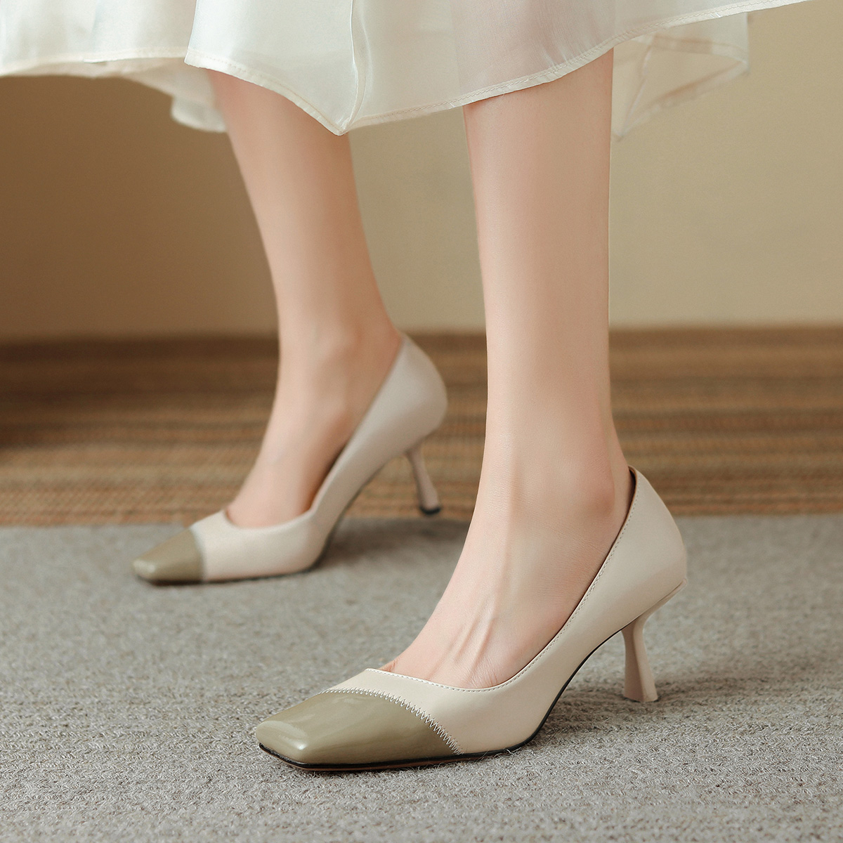 (W) Luiza Barcelos Stiletto 'Fashion Simple Cream Green' 圖 6