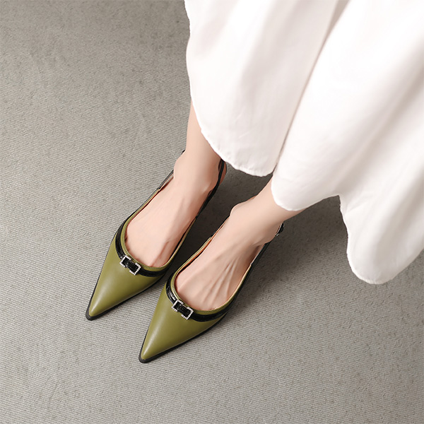 (W) Luiza Barcelos Stiletto 'Green & Black Metal Buckle' 圖 4