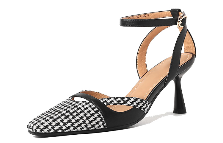 (Women) Luiza Barcelos Stiletto 'Houndstooth Black and White' X901451