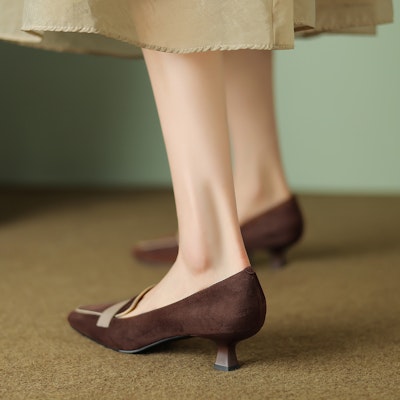 (W) Luiza Barcelos Stiletto 'Cokelat Merah Suede' X901912 Purchase (W) Luiza Barcelos Stiletto 'Cokelat Merah Suede' X901912