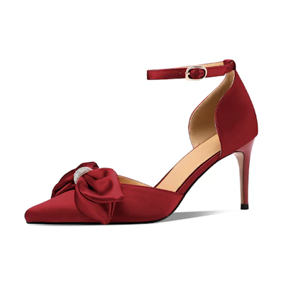 (W) Luiza Barcelos Stiletto 'Red Butterfly Knot'