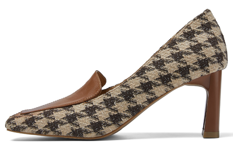 (Women) Luiza Barcelos Stiletto 'Retro Houndstooth Brown' X901945