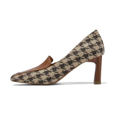 (W) Luiza Barcelos Stiletto 'Retro Houndstooth Brown'
