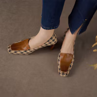 Sizing (W) Luiza Barcelos Stiletto 'Retro Houndstooth Cokelat' X901945