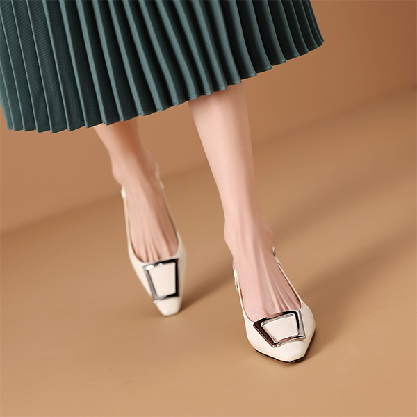 (W) Luiza Barcelos Stiletto 'White Gold Buckle' 圖 2