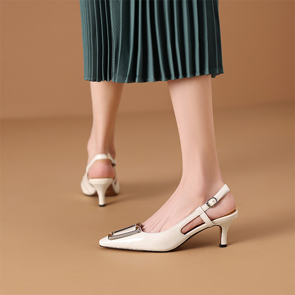 (W) Luiza Barcelos Stiletto 'White Gold Buckle' 圖 3