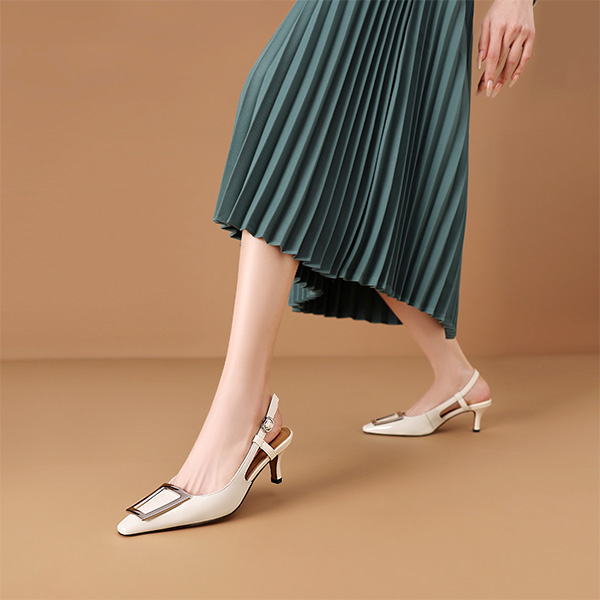 (W) Luiza Barcelos Stiletto 'White Gold Buckle' 圖 6