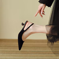 Order (W) Luiza Barcelos Sepatu Stiletto Hak Tinggi 'Sophisticated Black' X901311