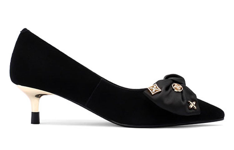 (W) Luiza Barcelos Suede Pointed Toe High Heels with Bow 'Suede Butterfly Knot' 圖 8