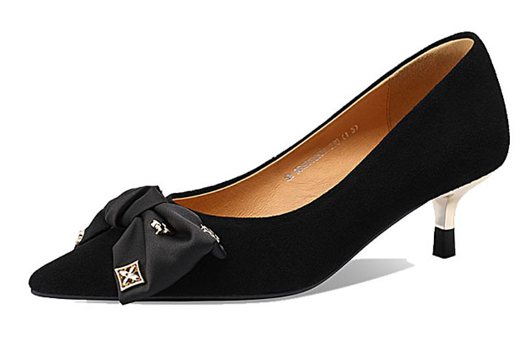 (W) Luiza Barcelos Suede Pointed Toe High Heels with Bow 'Suede Butterfly Knot' 圖 9