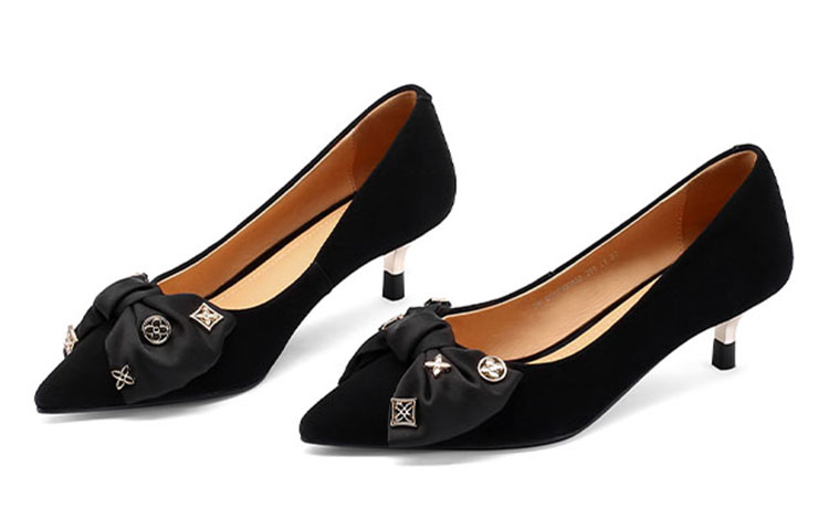 (W) Luiza Barcelos Suede Pointed Toe High Heels with Bow 'Suede Butterfly Knot' 圖 10