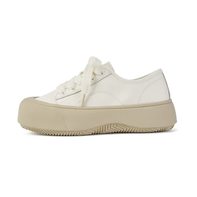 (W) Luiza Barcelos Synthetic Leather Low Top 'Beige Chunky Cute'