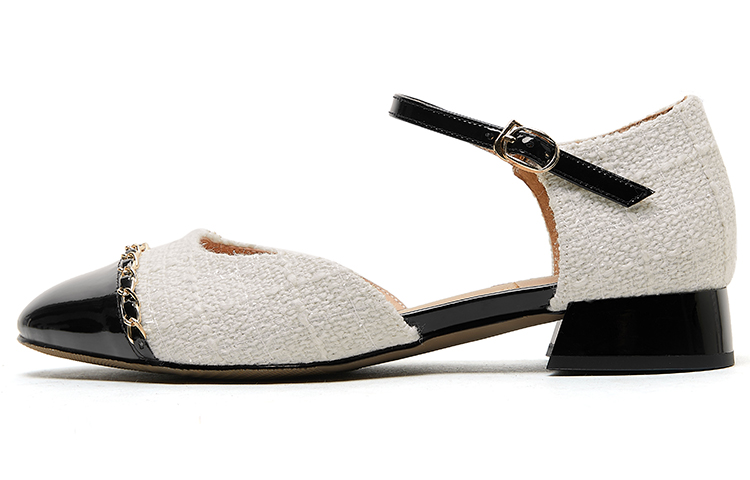 (Women) Luiza Barcelos Vintage Buckle Mary Jane 'Beige Black' XWP1SK0669