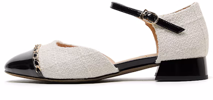 (Women) Luiza Barcelos Vintage Buckle Mary Jane 'Beige Black' XWP1SK0669 (Women) Luiza Barcelos Vintage Buckle Mary Jane 'Beige Black' XWP1SK0669