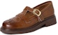 (Women) Luiza Barcelos Woven Round Toe Buckle Chunky Heel 'Brown Casual' X901038