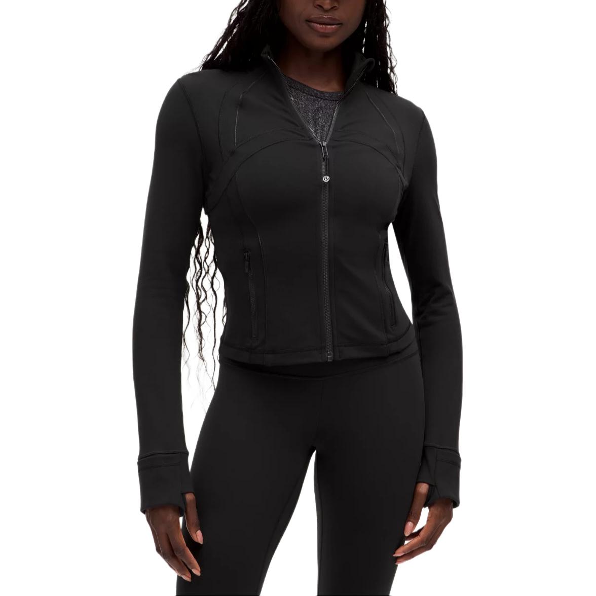 Order (Women) Lululemon  Black Slim Fit Long Sleeve Zip-Up Jacket LW3IBLS