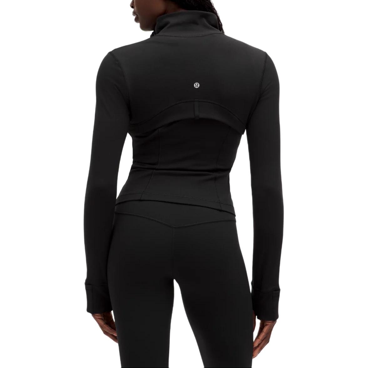 Lookbook (Women) Lululemon  Black Slim Fit Long Sleeve Zip-Up Jacket LW3IBLS