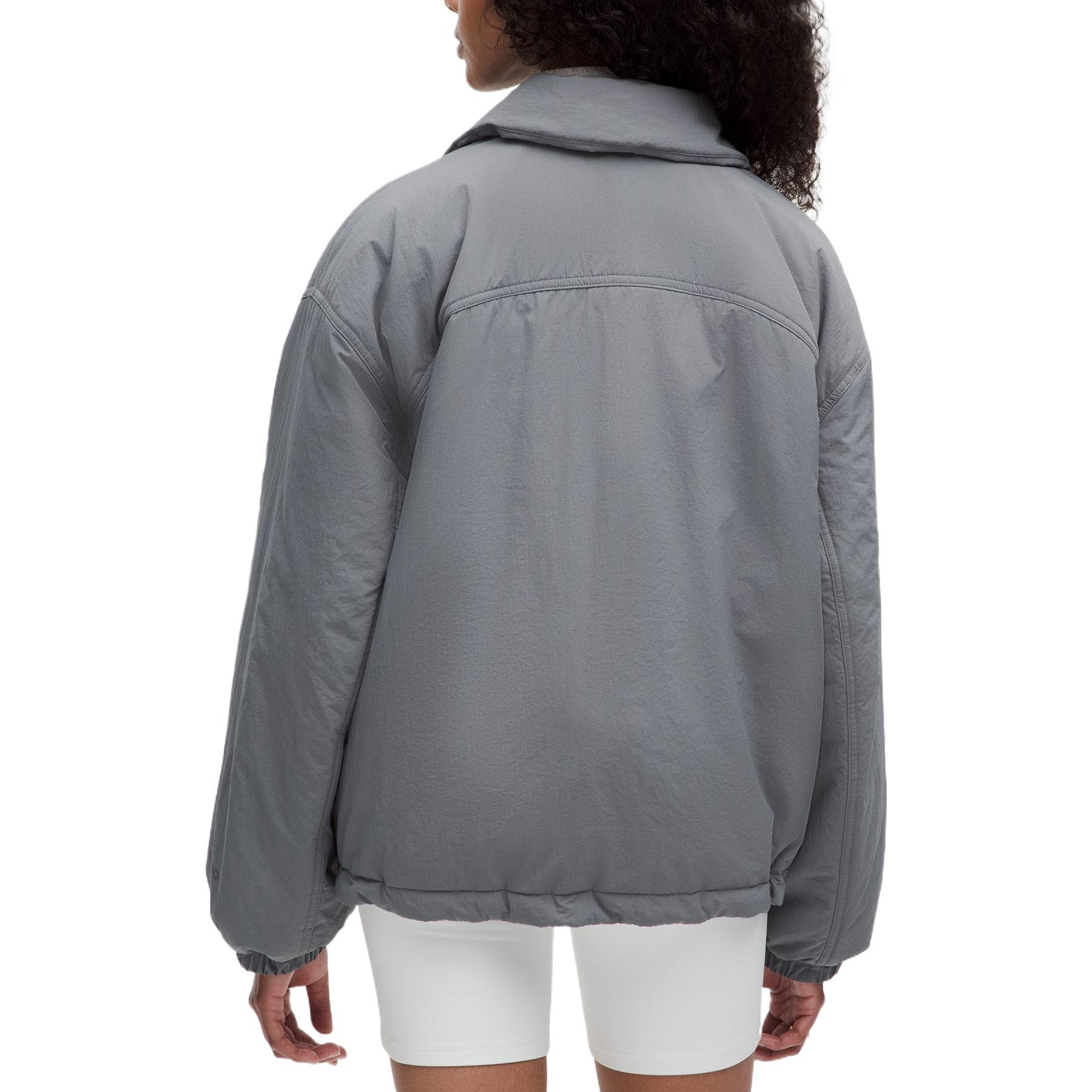 Lookbook (W) Chaqueta Lululemon Moda Casual Cómoda de Ajuste Suelto. LW4CJ9S