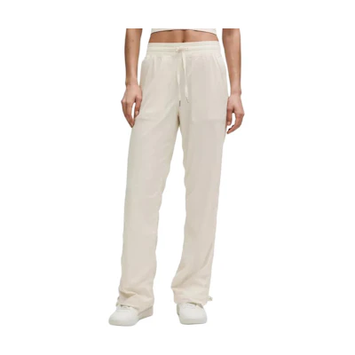 (Women) Lululemon Casual Mid-Rise Drawstring Pants Light Ivory. LW5GSQS