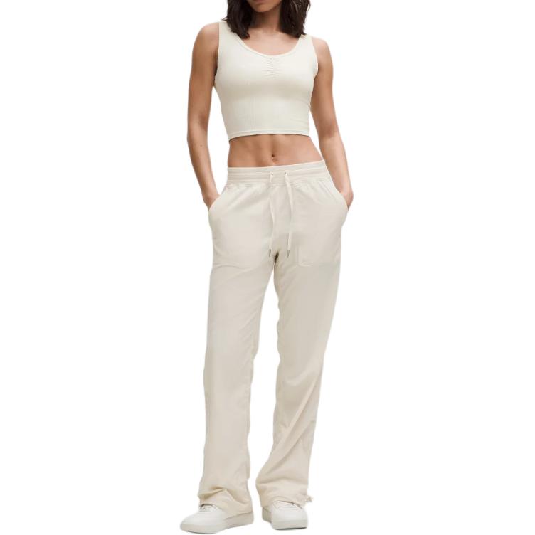 Purchase (W) Lululemon 輕便中腰抽繩長褲 浅象牙色 LW5GSQS