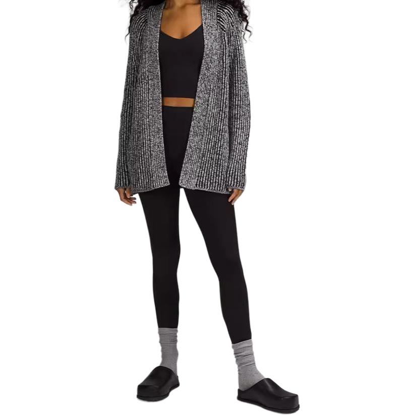 Lookbook (W) Lululemon 棉羊绒条纹针织长袖开衫毛衣 LW3GKFS