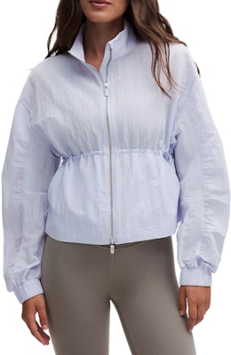 (Women) Lululemon Crinkle Textured Waterproof Relaxed Fit Jacket. LW3KCES 3