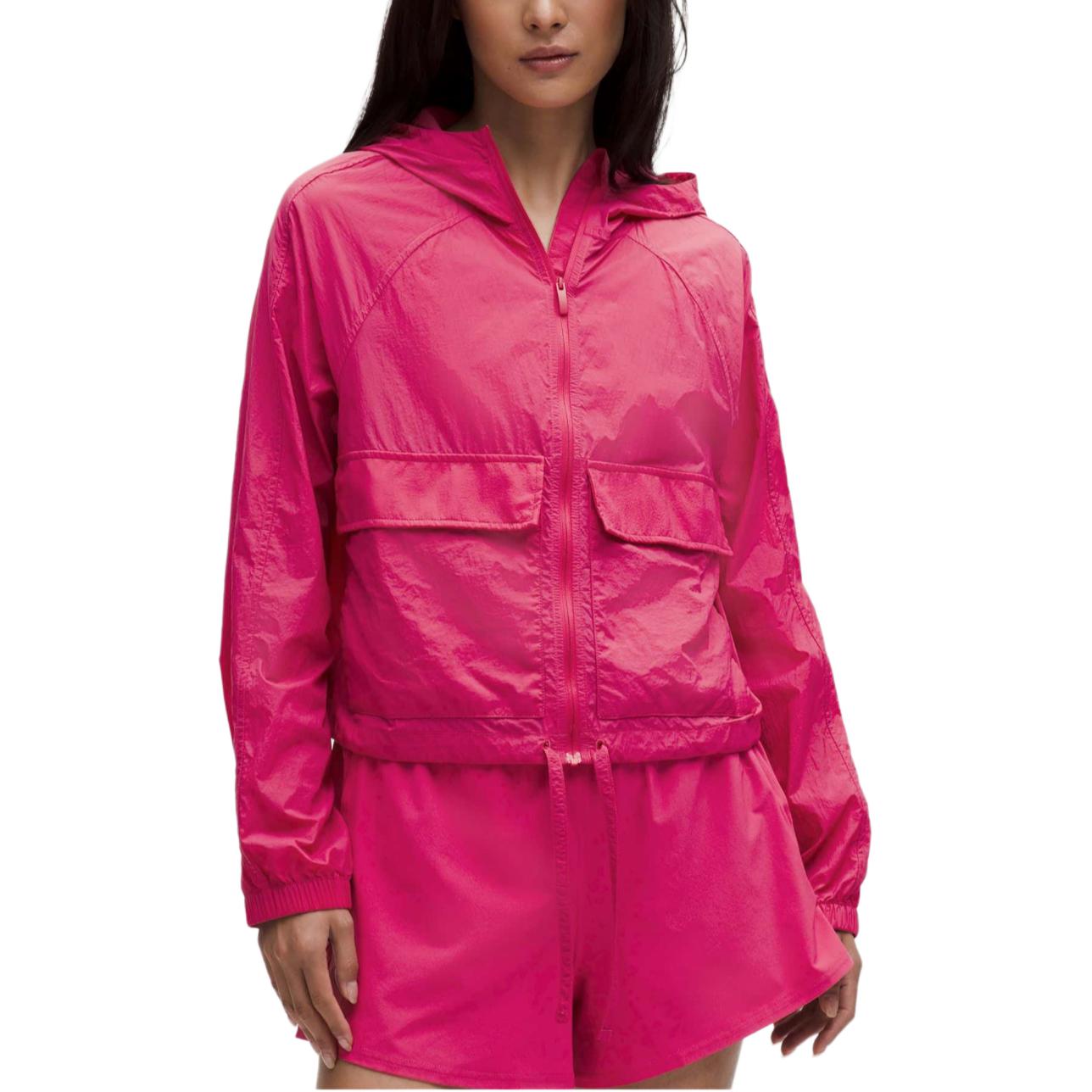 Order (W) Chaqueta Lululemon Glyde - Impermeable, Cortavientos, Suelta con Capucha. LW4CJRS